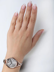Emporio Armani Aurora Rose Gold Dial Rose Gold Steel Strap Watch for Women - AR11055