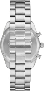Emporio Armani Racer Chronograph Green Dial Silver Steel Strap Watch for Men - AR11637
