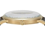 Emporio Armani Minimalist Green Dial Black Leather Strap Watch for Men - AR11601