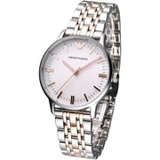 Emporio Armani Gianni Silver Dial Two Tone Steel Strap Watch for Women - AR1603