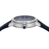 Emporio Armani Mia Moonphase Blue Dial Blue Leather Strap Watch for Women - AR11629