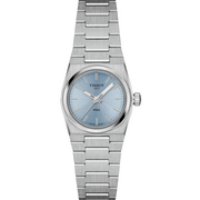 Tissot PRX Quartz Ice Blue Dial Silver Steel Strap Watch for Women - T137.010.11.351.00
