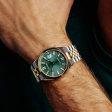 Citizen Tsuyosa 60 Automatic Green Dial Two Tone Steel Strap Watch for Men - NK0024-54X