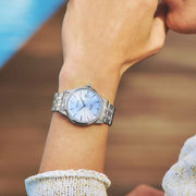 Seiko Presage Cocktail Time Automatic Ice Blue Dial Silver Steel Strap Watch for Men - SRPE19J1
