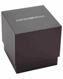 Emporio Armani Gino Black Dial Black Leather Strap Watch for Men - AR11666