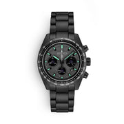 Seiko Prospex Speedtimer The Black Series Limited Edition Black Dial Black Steel Strap Watch for Men - SSC917
