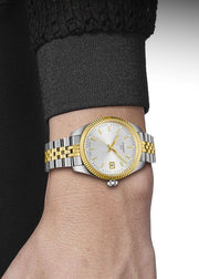 Tissot Ballade Quartz Silver Dial Two Tone Steel Strap Watch for Women - T156.210.22.031.00