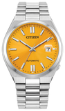 Citizen Tsuyosa Automatic Yellow Dial Silver Steel Strap Watch for Men - NJ0150-56Z