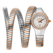 Just Cavalli Vita White Dial Two Tone Steel Strap Watch for Women - JC1L355M0065