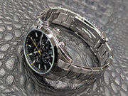 Maserati Attrazione Chronograph Black Dial Silver Steel Strap Watch for Men - R8853151010