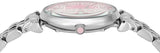 Emporio Armani Gianni T-Bar Pink Dial Silver Steel Strap Watch for Women - AR11686