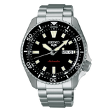 Seiko 5 Sports SKX Automatic Black Dial Silver Steel Strap Watch for Men - SRPL85K1