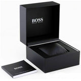 Hugo Boss Runner Chronograph Black Dial Black Silicone Strap Watch for Men - 1514168