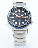 Seiko 5 Sports Automatic Blue Dial Silver Steel Strap Watch for Men - SRPC63J1