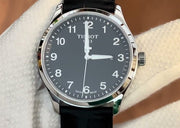 Tissot T-Sport Gent XL Black Dial Black Leather Strap Watch for Men - T116.410.16.057.00
