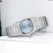 Tissot PRX Quartz Ice Blue Dial Silver Steel Strap Watch for Women - T137.010.11.351.00