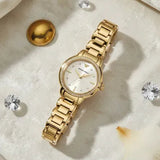 Emporio Armani Mia Crystals Gold Dial Gold Steel Strap Watch for Women - AR11609