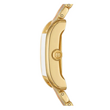 Tory Burch Eleanor White Dial Tri Tone Steel Strap Watch for Women - TBW1078