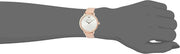 Emporio Armani Modern Silver Dial Pink Leather Strap Watch for Women - AR11160
