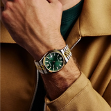 Citizen Tsuyosa 60 Automatic Green Dial Two Tone Steel Strap Watch for Men - NK0024-54X