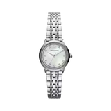 Emporio Armani Alpha Mother of Pearl Dial Silver Steel Strap Watch for Women - AR1803