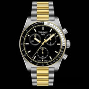 Tissot PR516 Chronograph Black Dial Two Tone Steel Strap Watch for Men - T149.417.22.051.00
