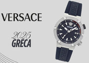 Versace Greca Diver Quartz Blue Dial Blue Rubber Strap Watch for Men - VE8G00124