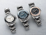 Seiko Prospex Polygonal Divers Automatic Pearl White Dial Silver Steel Strap Watch for Men - SPB481J1