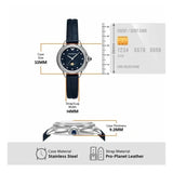 Emporio Armani Mia Moonphase Blue Dial Blue Leather Strap Watch for Women - AR11629