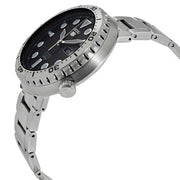 Seiko 5 Sports Automatic Black Dial Silver Steel Strap Watch for Men - SRPC61J1