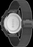 Hugo Boss Skytraveller Chronograph Black Dial Black Mesh Strap Watch for Men - 1514150