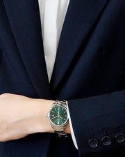 Tissot PR 100 Quartz Green Dial Silver Steel Strap Watch for Women - T150.210.11.091.00