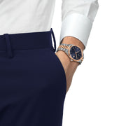 Tissot Ballade Quartz Blue Dial Two Tone Steel Strap Watch for Women - T156.210.22.041.00