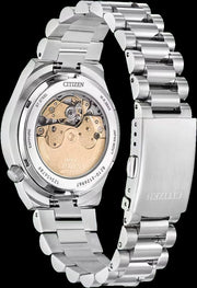 Citizen Tsuyosa Automatic Purple Dial Silver Steel Strap Watch for Men - NJ0200-50W