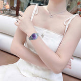 Citizen Tsuyosa Automatic Purple Dial Silver Steel Strap Watch for Men - NJ0200-50W