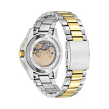 Citizen Mechanical Automatic Blue Dial Two Tone Steel Strap Watch for Men - NJ0174-82L