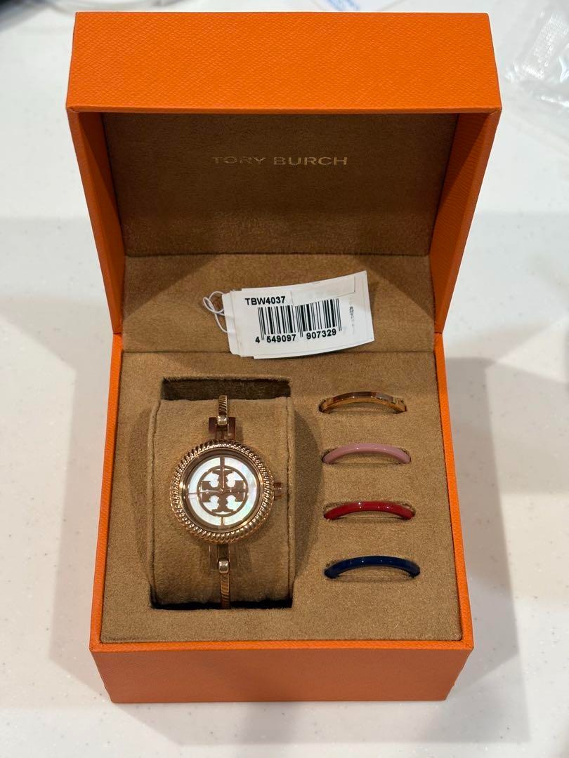 Tory Burch Riva Rose Gold Dial Rose Gold Steel Strap Watch for Women -