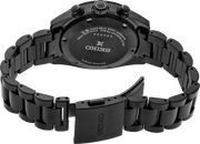 Seiko Prospex Speedtimer The Black Series Limited Edition Black Dial Black Steel Strap Watch for Men - SSC917