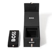 Hugo Boss Skytraveller Chronograph Black Dial Blue Leather Strap Watch for Men - 1514161
