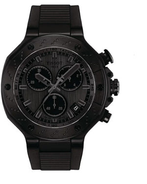 Tissot T-Race Chronograph Black Dial Black Rubber Strap Watch for Men - T141.417.37.061.00
