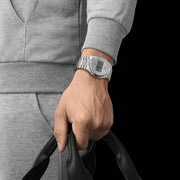 Tissot Digital Quartz Silver Dial Silver Steel Strap Watch for Men - T137.463.11.030.00