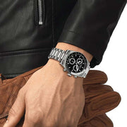 Tissot PR516 Chronograph Black Dial Silver Steel Strap Watch for Men - T149.417.11.051.00
