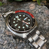 Seiko Prospex Sea Turtle Automatic Black Dial Silver Steel Strap Watch for Men - SRP789K1