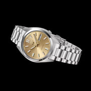 Seiko 5 Sports SNXS Automatic Gold Dial Silver Steel Strap Watch for Men - SRPL59K1
