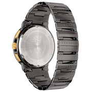 Versace Greca Dome Chronograph Black Dial Grey Steel Strap Watch for Men - VE6K00623