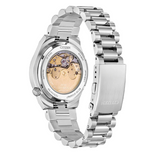 Citizen Tsuyosa Automatic Purple Dial Silver Steel Strap Watch for Men - NJ0200-50W