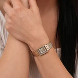 Emporio Armani Genni Crystals Gold Dial Gold Steel Strap Watch for Women - AR11663