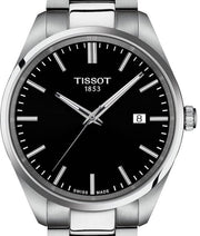 Tissot PR 100 Black Dial Silver Steel Strap Watch for Men - T150.410.11.051.00