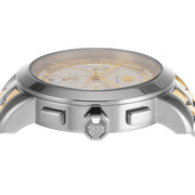 Tory Burch The Tory Chronograph White Dial Two Tone Steel Strap Watch for Women - TBW1052
