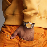 Citizen Tsuyosa Automatic Yellow Dial Silver Steel Strap Watch for Men - NJ0150-56Z